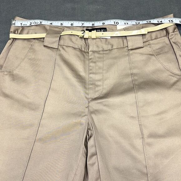 a.n.a A New Approach Women’s Petite Taupe Gray Bermuda Shorts with Belt Size 8P - Picture 4 of 8
